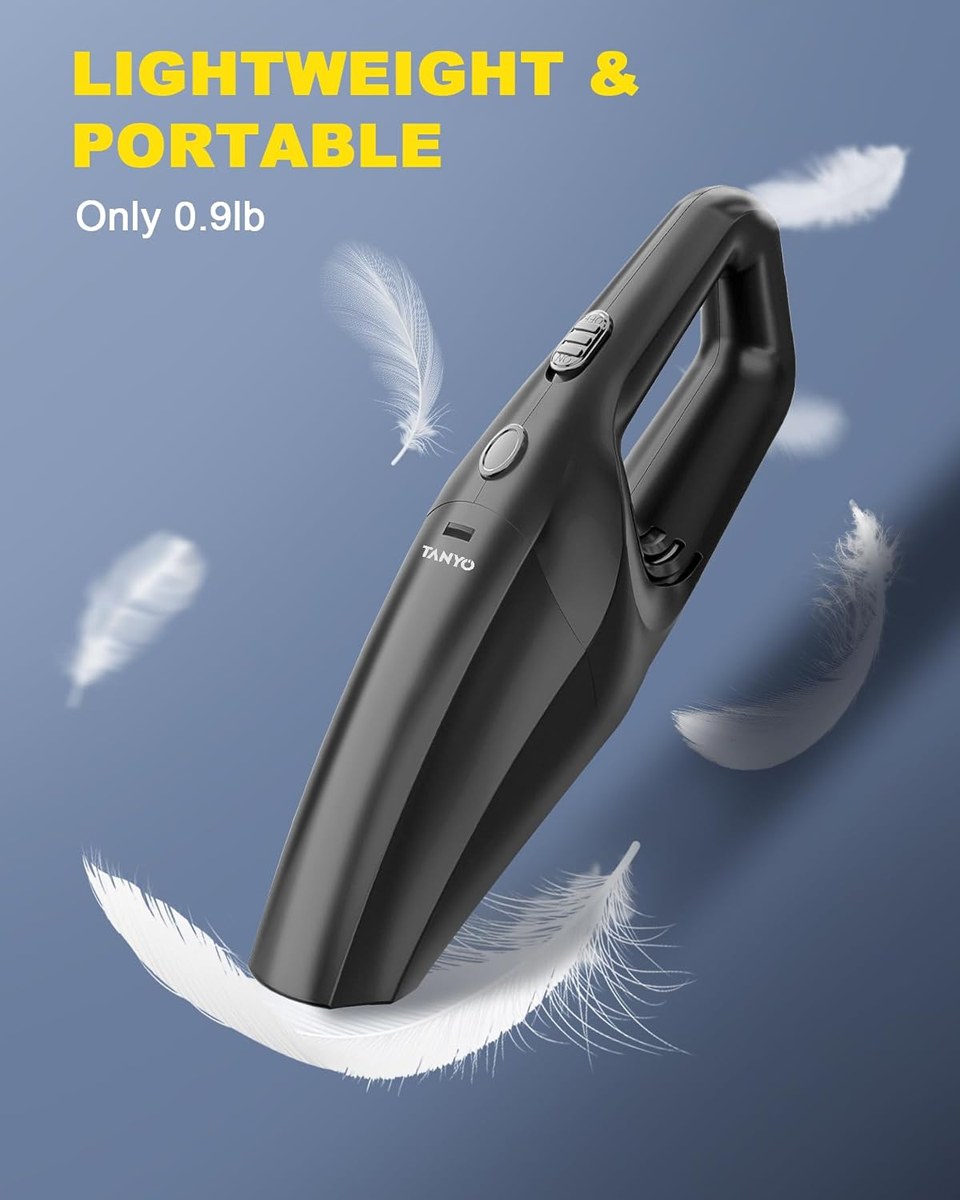 TANYO Cordless Handheld Car Vacuum, 8000PA