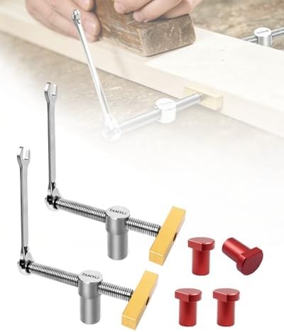 TANYO Bench Dog Clamps, 3/4", 2 pcs, silver