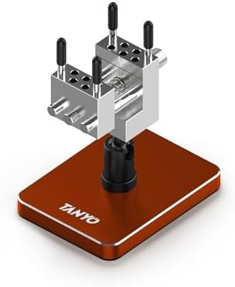 TANYO Mini Bench Vise, 360° Rotating, Red