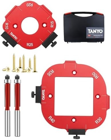 TANYO Router Corner Radius Templates, 2 pcs, R10–50