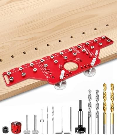 TANYO Shelf Pin Jig and Hinge Jig, 2-in-1, With 35 mm bits