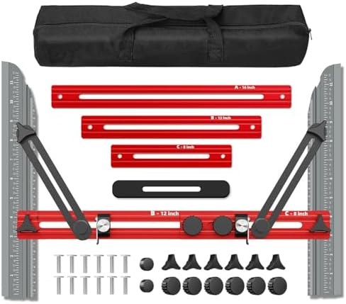 TANYO Stair Tread Template Tool, 8"–60", With triangular brace
